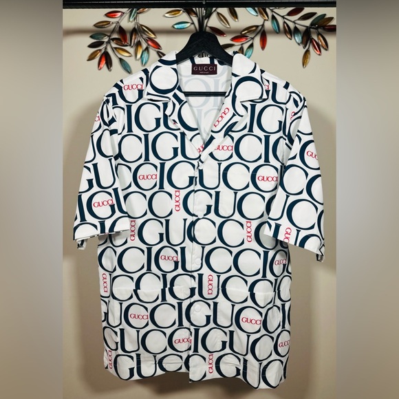 Gucci Other - GUCCI LOGO BOWLING SHIRT SS24 IN WHITE !!! ( READ DESCRIPTION )